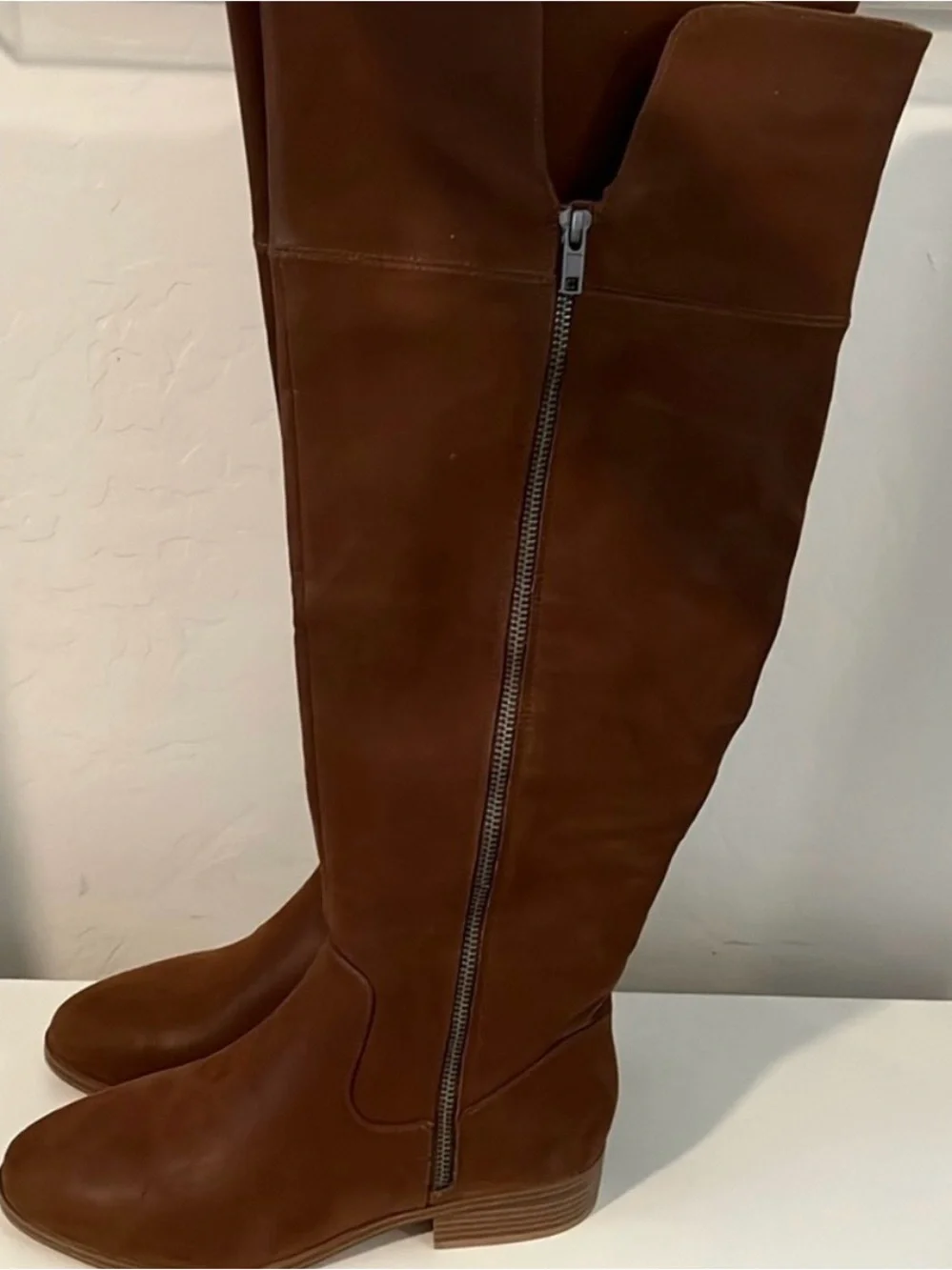 MIA Brown Knee-High Zip Riding Boots
